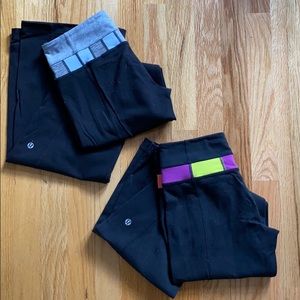 LOT of2 lululemon groove pants 4 flare reversible